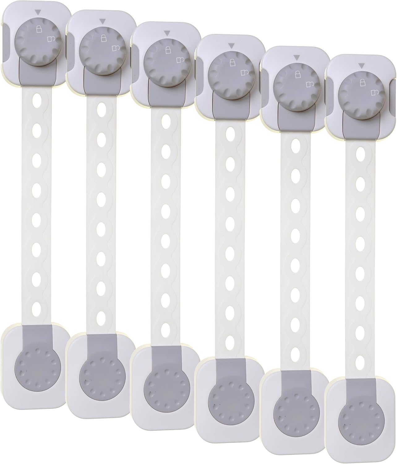 Dreambaby Twist 'N Lock Multipurpose Latch - Child Safety Locks - 6 Pack - Grey/White image number 4