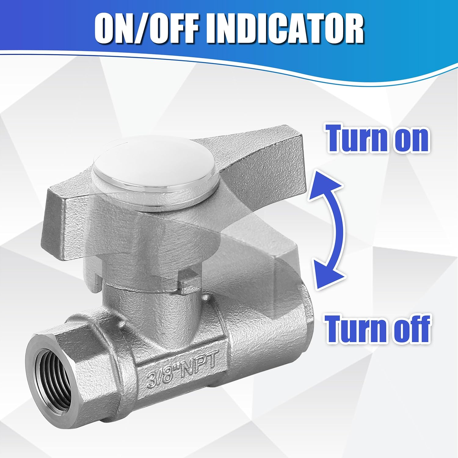 M MINGLE Ball Valve Pressure Washer, 3/8" Quick Connect Ball Valve for Power Washer Hose, 5000 PSI image number 6