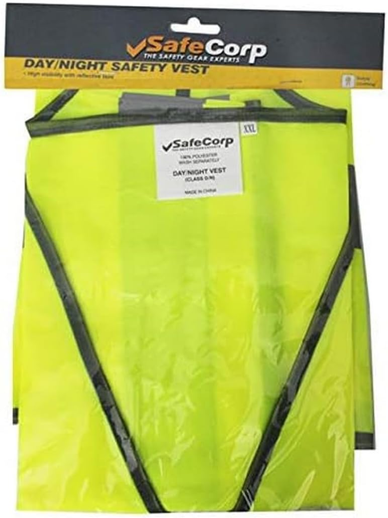Safety Vest for Day and Night, Xx-Large, Yellow
