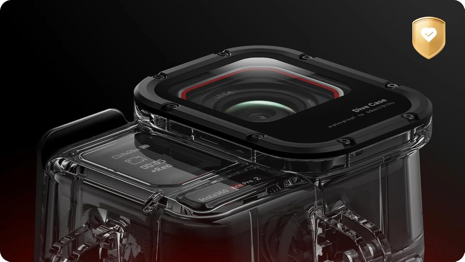 Insta360 Underwater Case Compatible with Ace Pro 2 60 Meters Water Resistant Clear Glass Lens image number 3