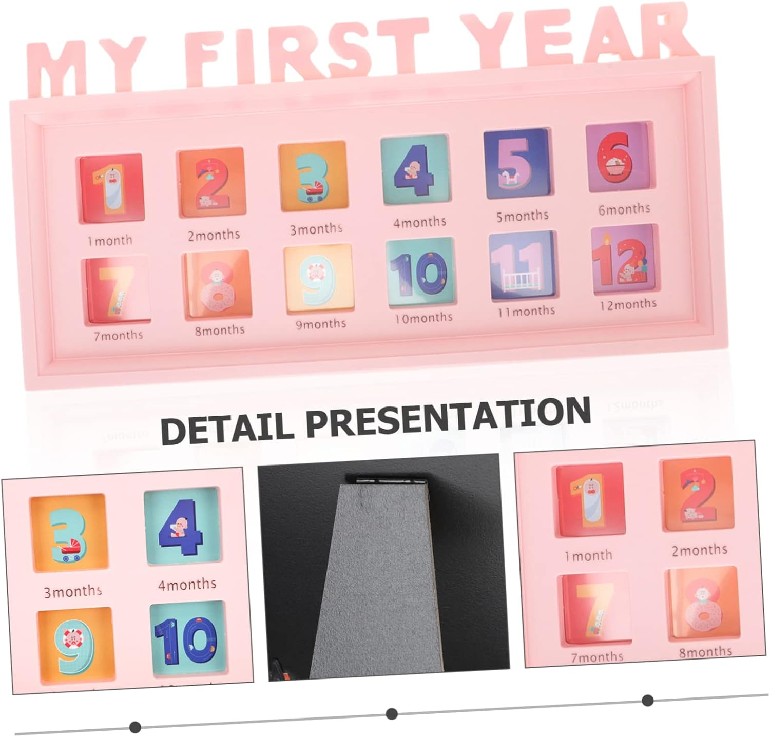 Boy Girl'S Growth Photo Frame Month Milestone Newborn Picture Frame for Boy Girl First Year Memory