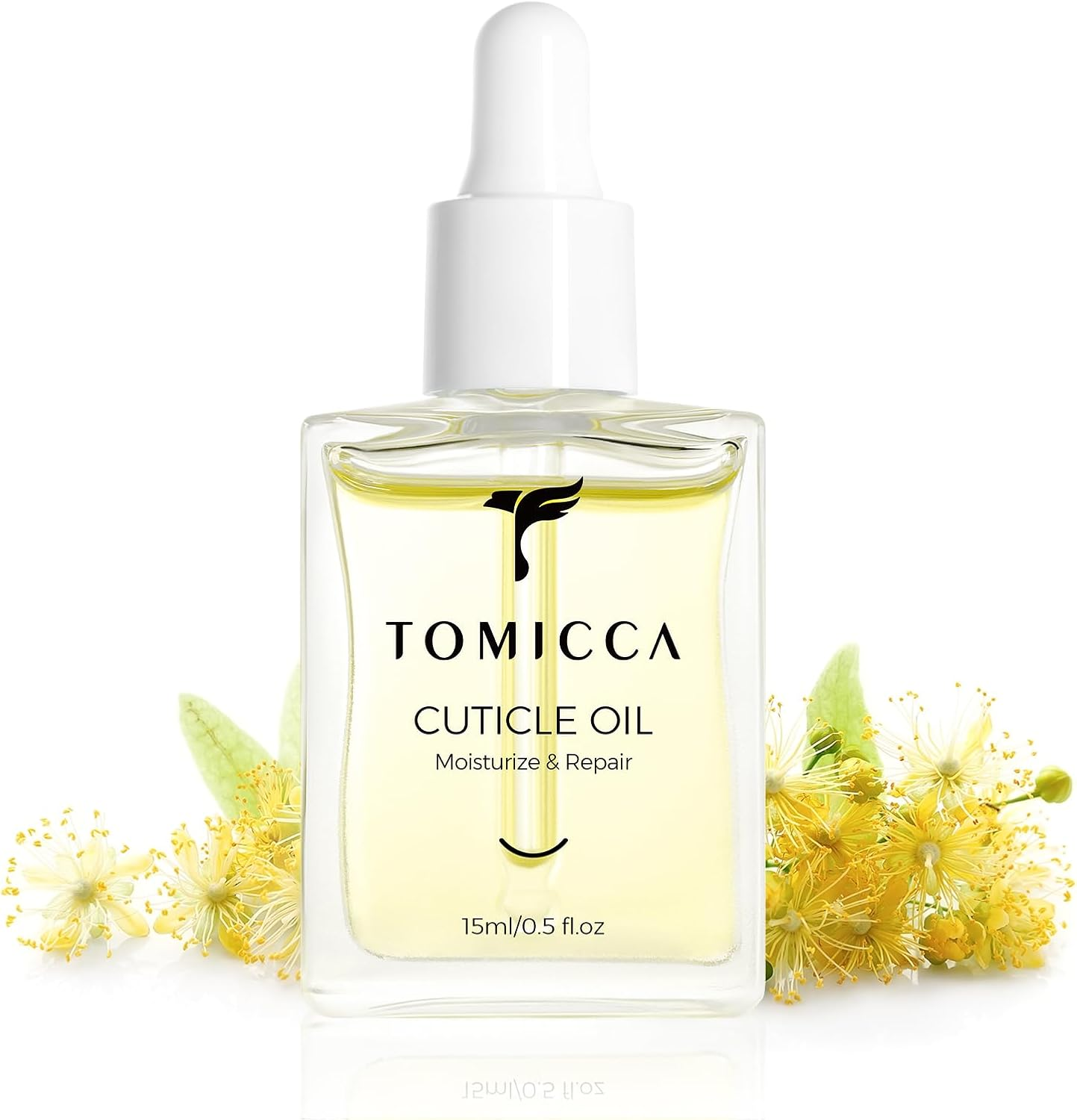 TOMICCA Nail Cuticle Oil Plant Professional Nail & Cuticle Care Oil with Vitamin E, Nails Strengthener Deeply Hydrating and Nourishing for the Care and Repair of Dry Nails 15ML (Jasmine)