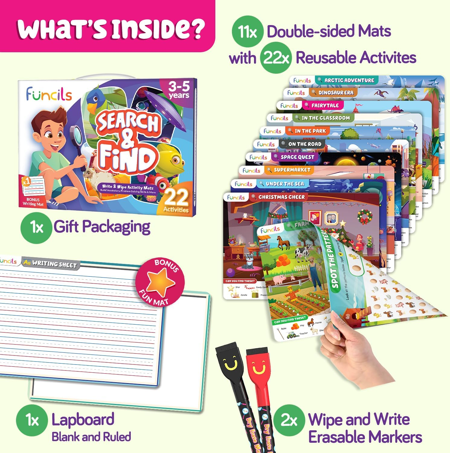 Search and Find for Kids & Toddlers - Preschool Learning Activity Book, Art and Craft Supplies, Seek Find Games, Birthday Gifts for Girls & Boys, Educational Toys for Ages 3, 4, 5, 6 Year Old image number 2