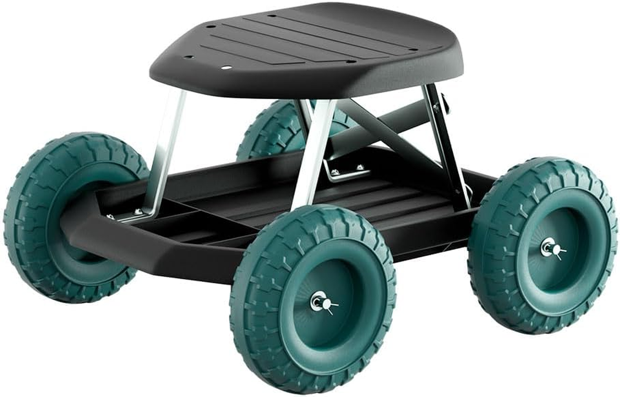 Gardeon Garden Rolling Cart Stool with Wheels, Plastic Carts Scooter Tool with Seat Outdoor Beach Lounge Camp Camping Gardening Helper Supplies Transportation Sport image number 5