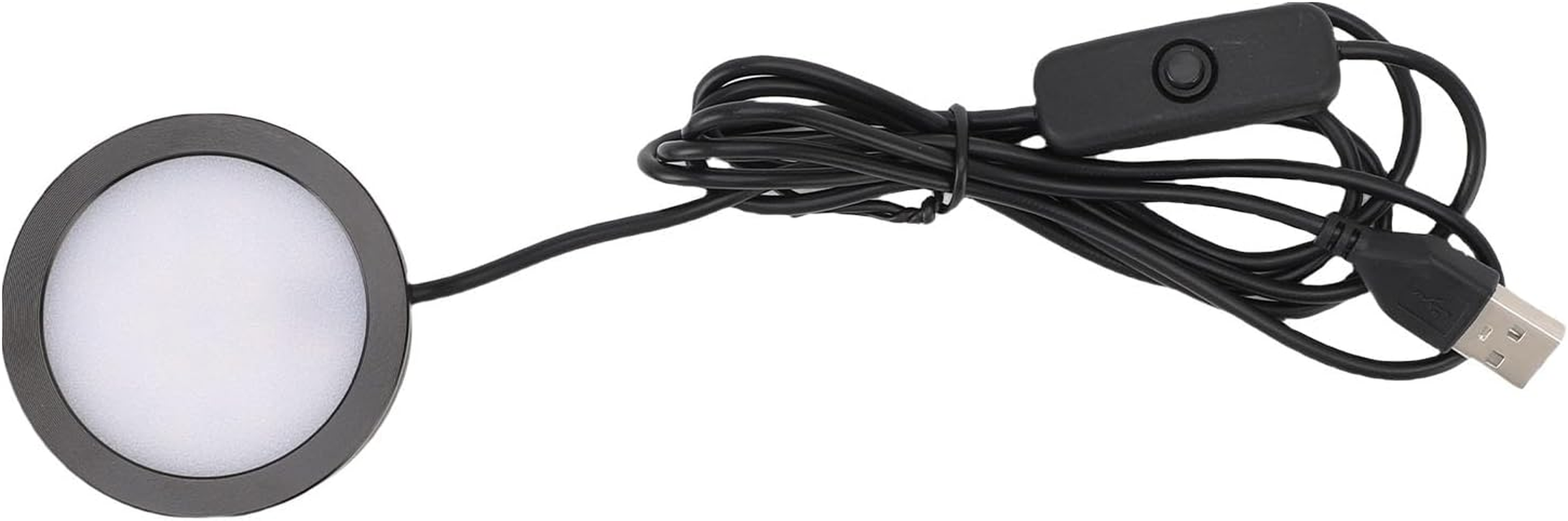 Cocoarm LED round Light, 5V Ultra Thin Aluminum Casing Mini Spotlight 1.5M USB Cable for Ceiling Bedroom Kitchen Display Cabinet Restaurant image number 1