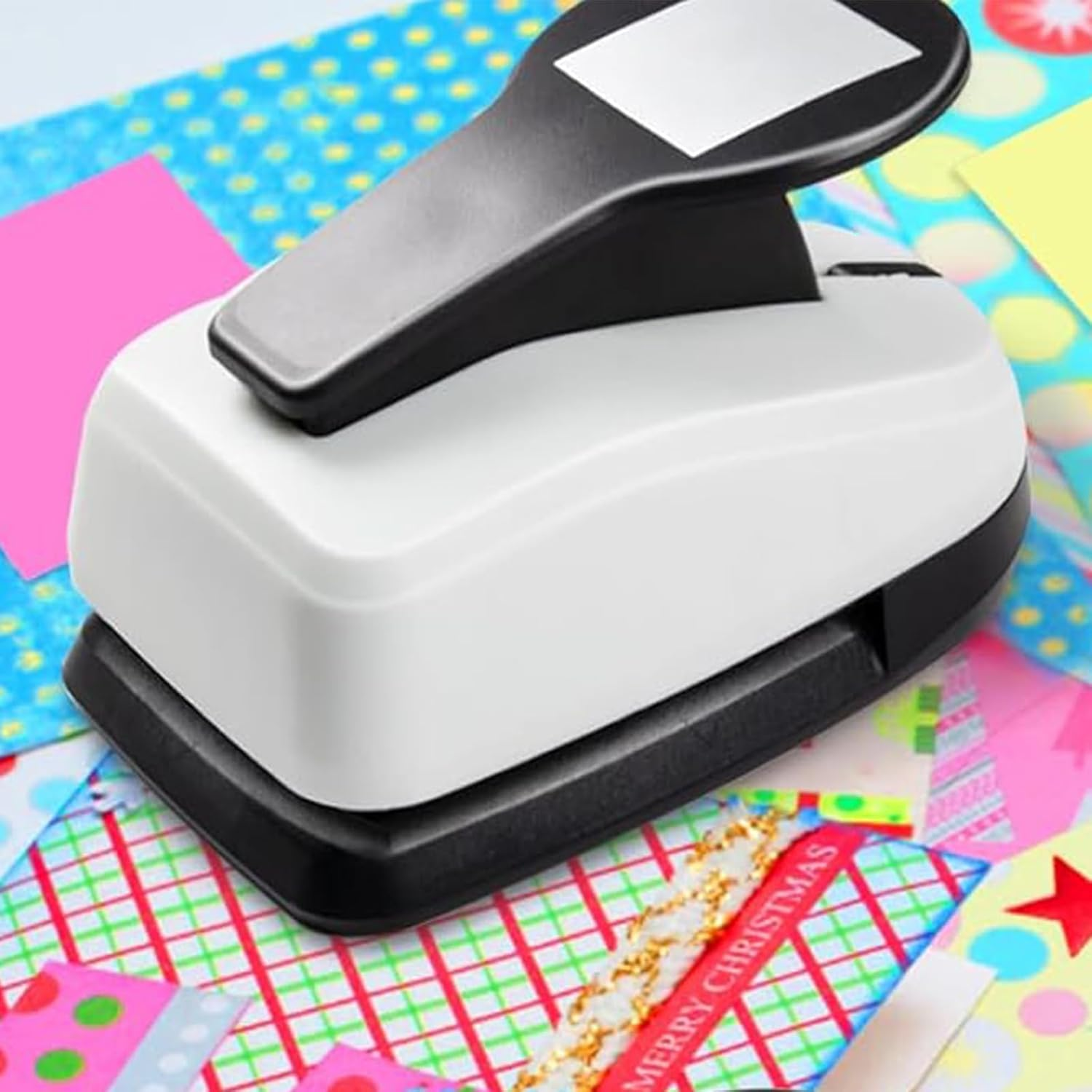 MAEZOE 1.9 Inch Square Hole Punch for Paper Crafts, Heavy Duty Punch with Chip Catcher for Scrapbooking, DIY Cards and Classrooms, Easy to Use for Kids, Teachers and Crafters image number 6