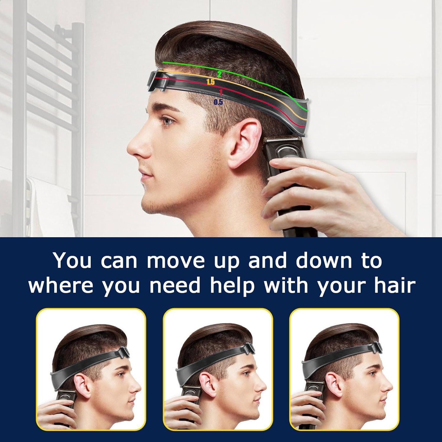 SSKHE Haircut Stencil, Easy Hair Cutting Aid, Professional Hair Cutting Stencil image number 2