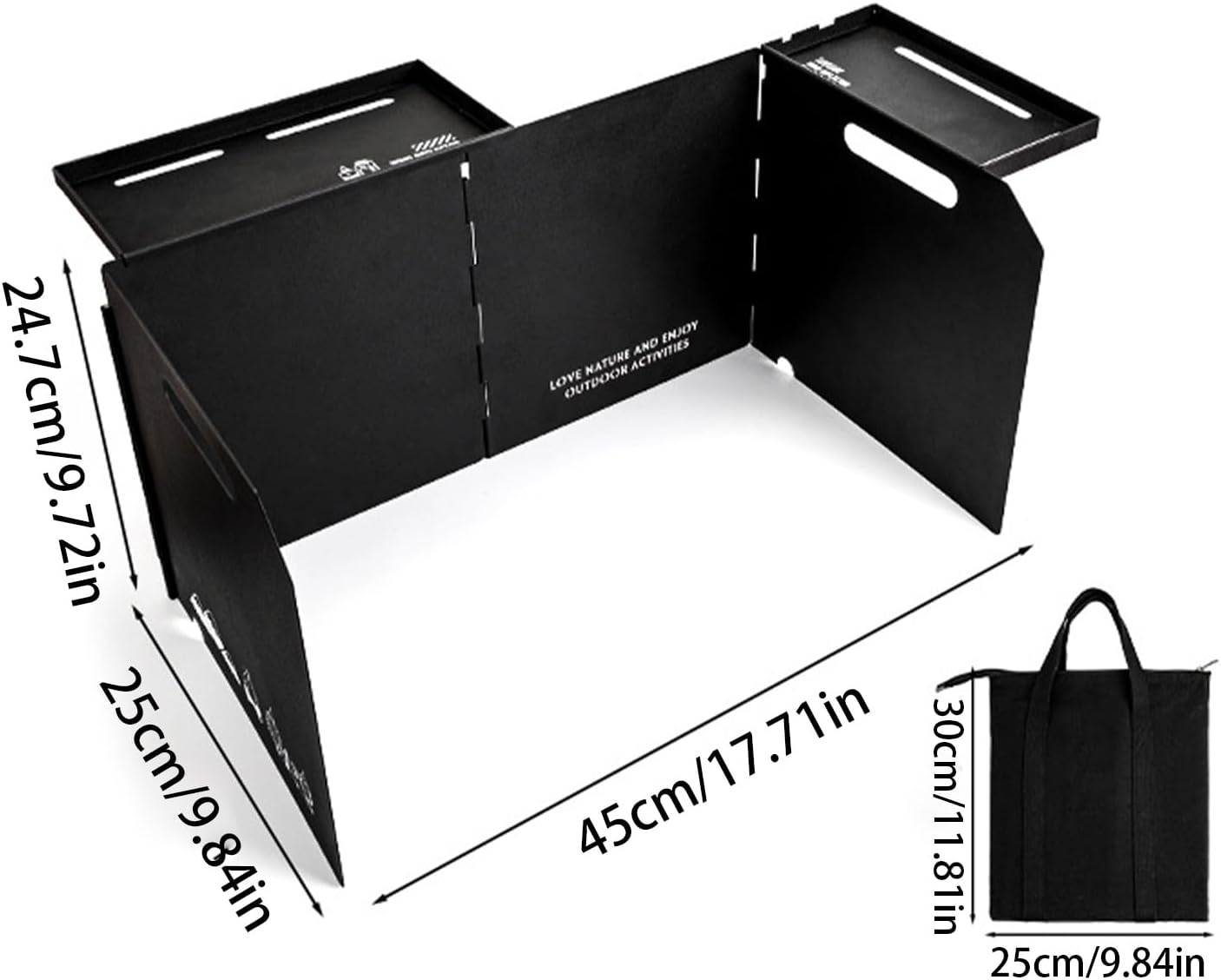 Camping Stove Windscreen - Foldable Stove Shield,Portable Windshield Tools with Storage Bag, Outdoor Cooking Burner Wind Shade for Camping Hiking Picnic Cooking image number 5