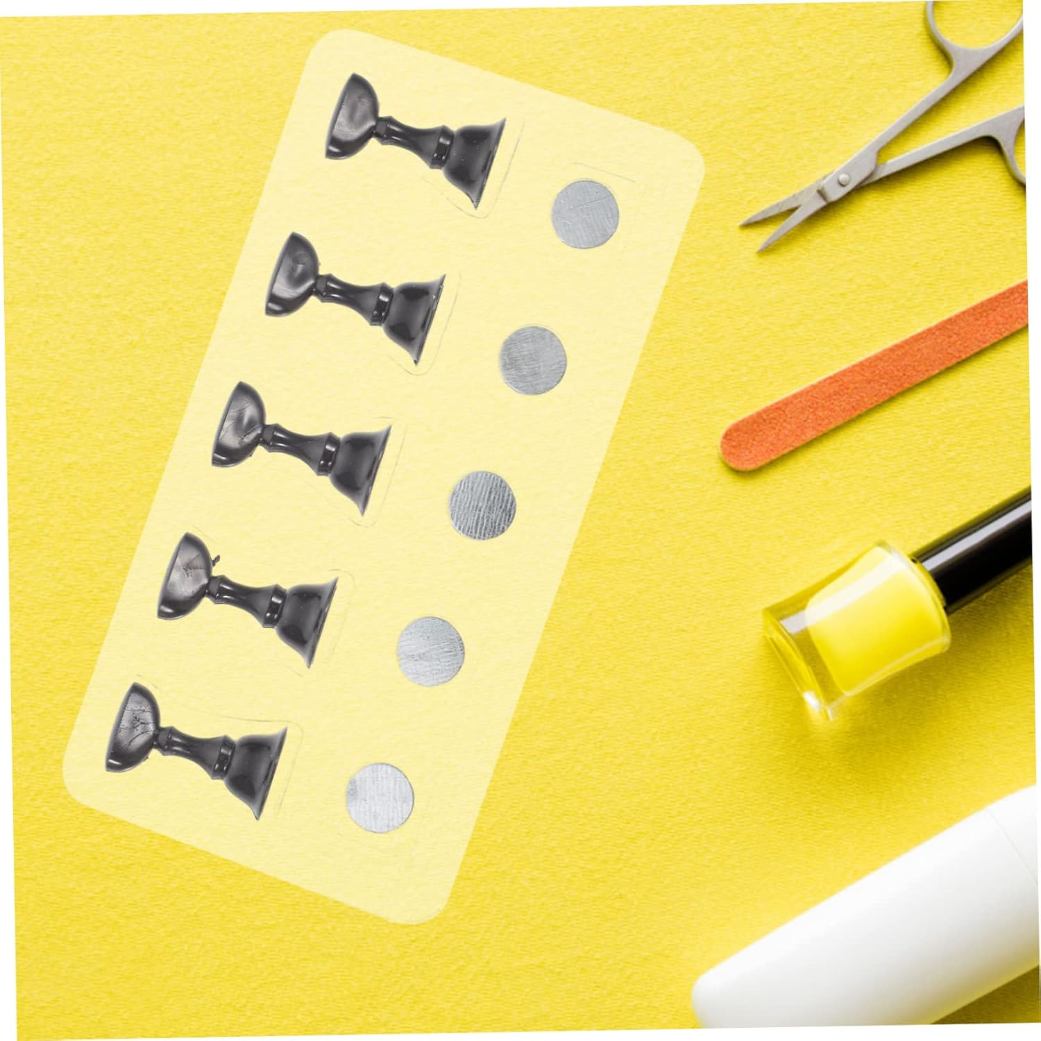 CALLARON 2Sets Diy Nail Tip Holder Stand Magnetic Base for Nail Art Practice Display image number 2