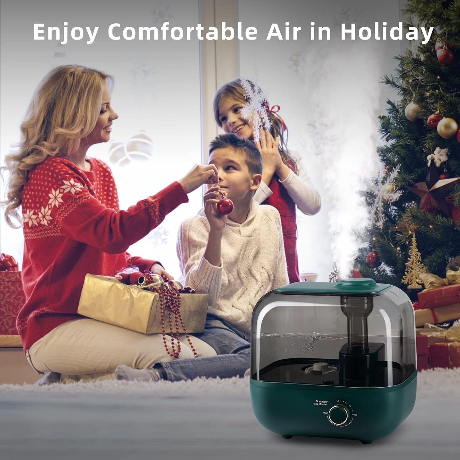 BEAR Humidifier for Bedroom, 5L Cool Mist Air Humidifier with Essential Oil Diffuser, Top Fill Humidifier for Baby Plants, Quiet, 360&deg; Nozzle, Auto-Shut Off, Easy to Clean (AU Adapter) image number 4