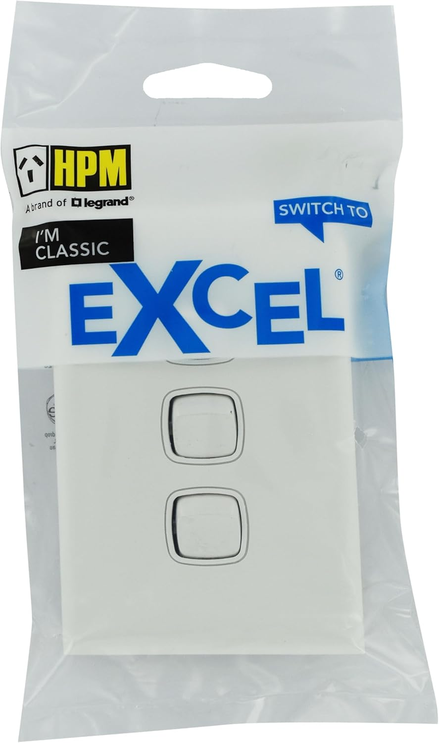 HPM 10 a 240 VAC 3 Gang Switch, White, (CDXL770/3WEWE)