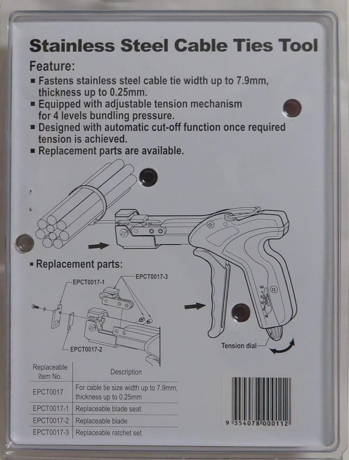 Stainless Steel Cable Tie Gun | Zip Tie Tensioner | up to 7.9Mm Wide image number 2
