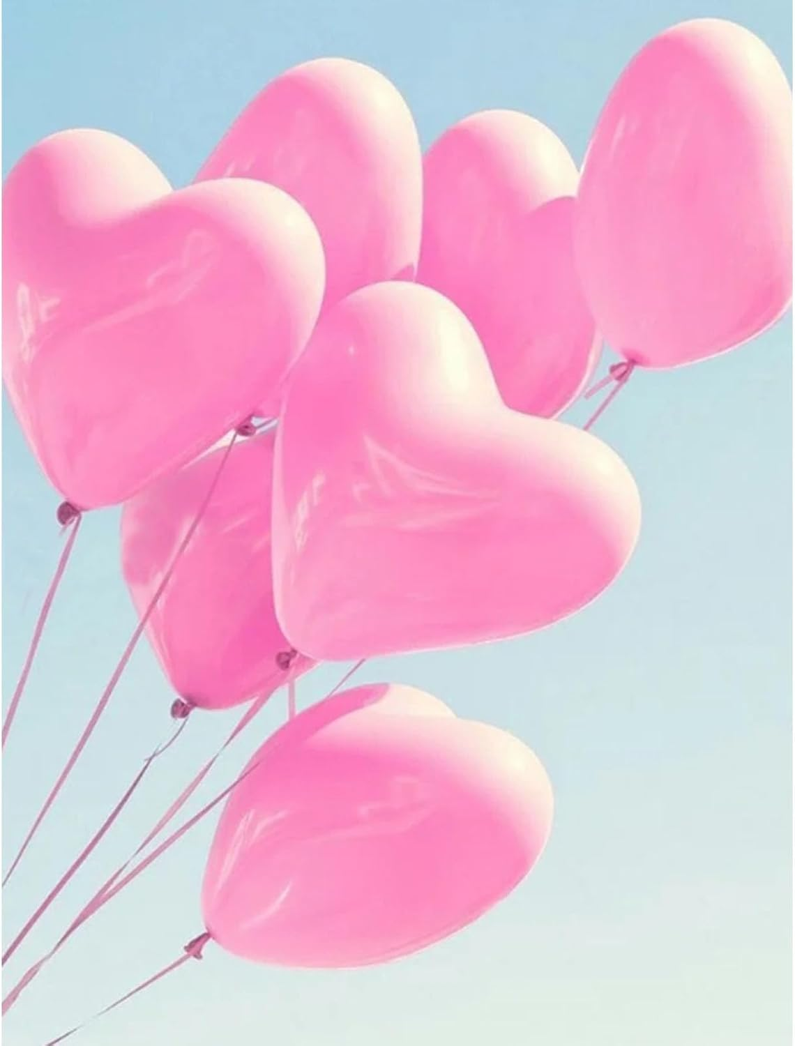 YUESUO Heart Shape Balloons for Valentines Day,Propose Marriage,Birthday Party Graduation 3 Style,12 Inch,Pack of 30 With1 Pink Ribbon (White+Red+Pink) image number 3