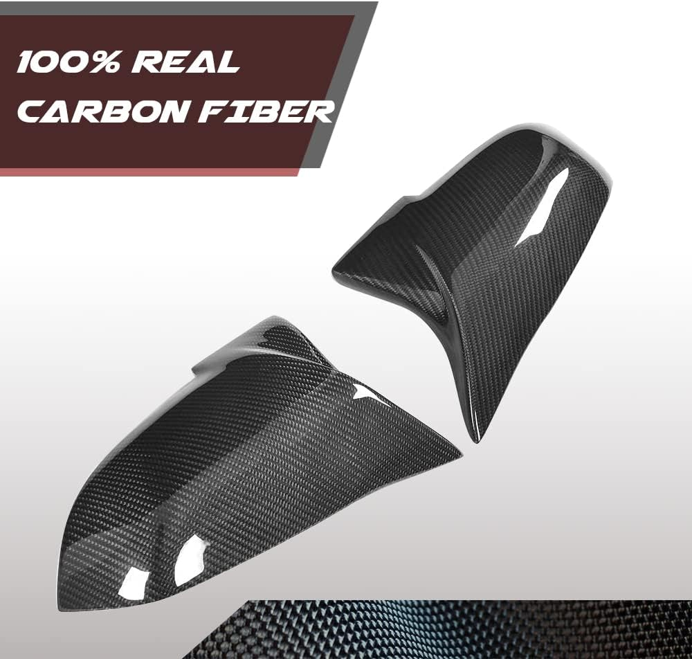 Gaofeiltf Carbon Fiber Mirror Caps Covers Fits for BMW F30 F20 F22 F23 F31 F32 F33 F36 F87 M2 X1 E84 Side Door Rearview Mirror Cap Trim Accessories Direct Replacement image number 6