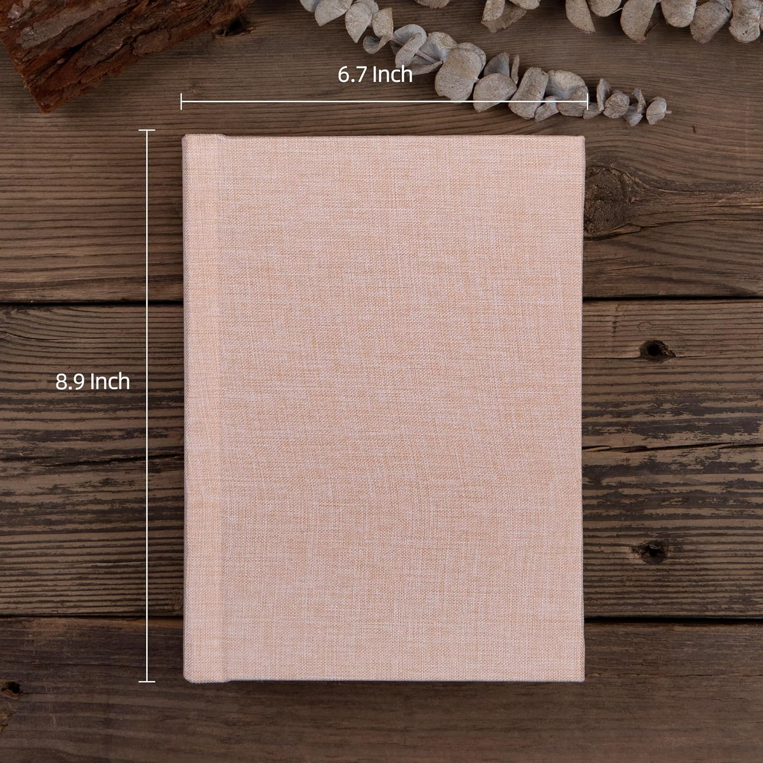 Small 4X6 Photo Album with Writing Space Holds 30 Photos Ideal for Wedding Theme-Album and Baby Photo Album (Beige) image number 2