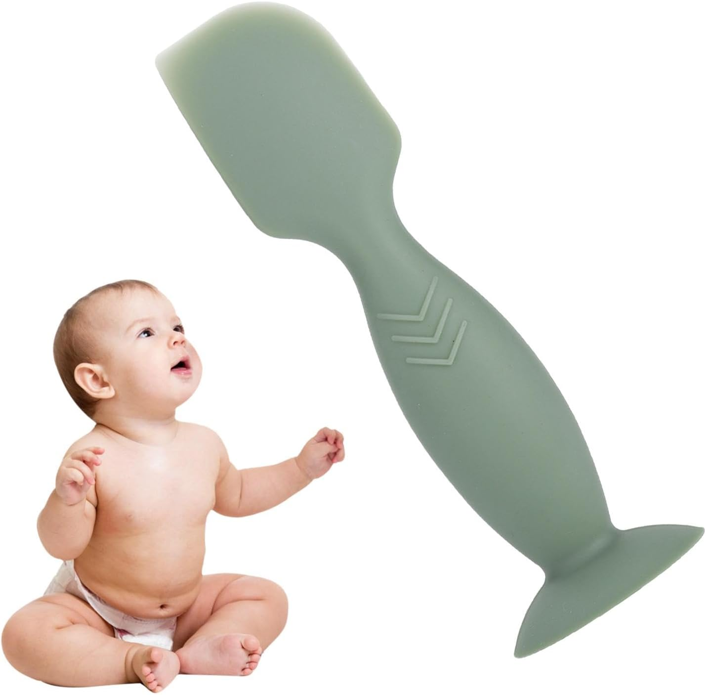 Baby Lotion Spatula- Diaper Cream Spatula, Skincare Spatula | Soft Silicone Diaper Spatul, Smooth Diaper Cream Spatula with Suction Cup Base, Reusable Skincare Applicator,3X2 Inches