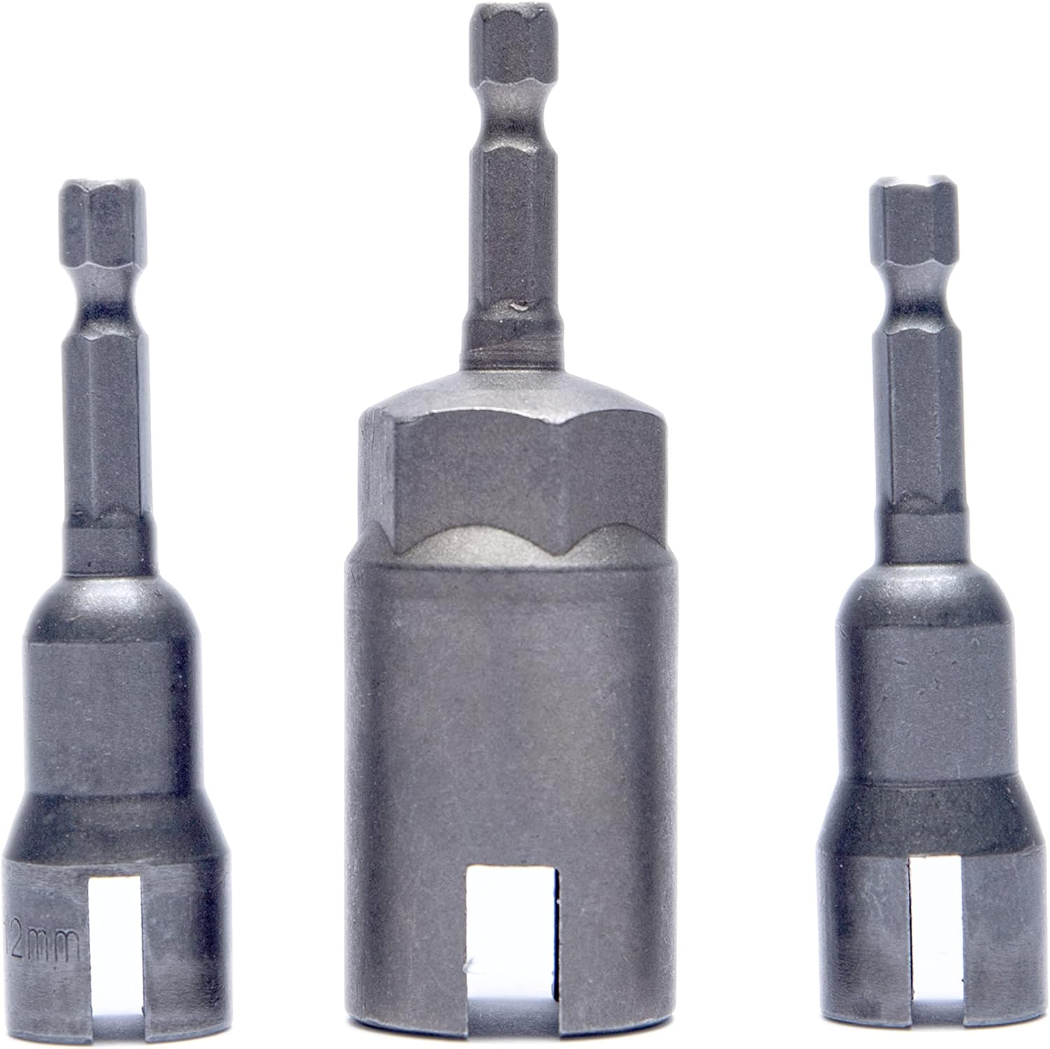 (2Pc) Power Wing Nut Driver Set,Slot Wing Nuts Drill Bit Socket Wrenches Tools Set,1/4" Hex Shank Drills Bits for Panel Nuts Screws Bolt