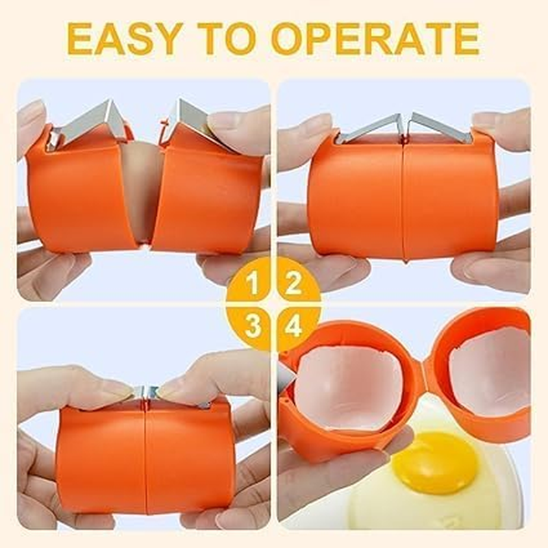 3Pcs Egg Shell Opener, Egg Opener Tool, Egg Shell Breaker, Egg Cracker Separator Handheld Egg Opener, Egg Peeler Tool, Kitchen Gadgets for Cooking Camping (Style1, One Size)