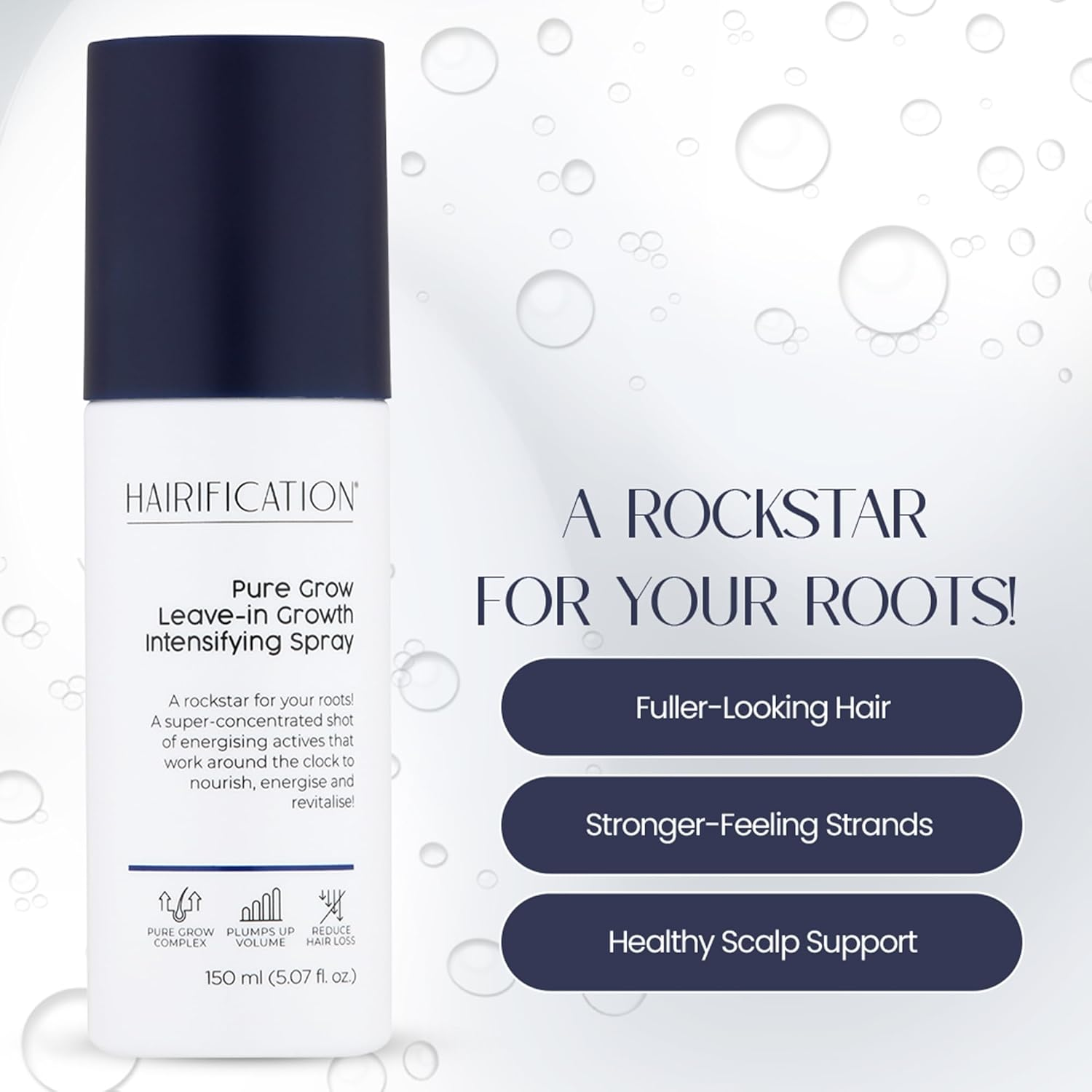 Pure Grow Leave-In Spray for Fine and Thinning Hair, Botanical Scalp Mist with Biotin Niacinamide and Caffeine, 150Ml image number 6