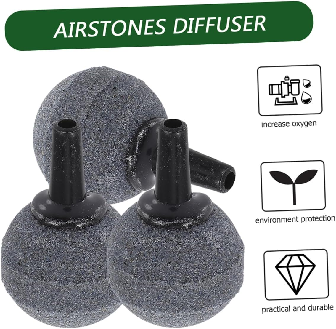 POPETPOP 50Pcs round Air Stones for Fish Tank Aquarium Bubble Diffuser Tiny Oxygen Bubbles Durable Aeration Supplies for Hydroponics and Fish Breeding image number 6