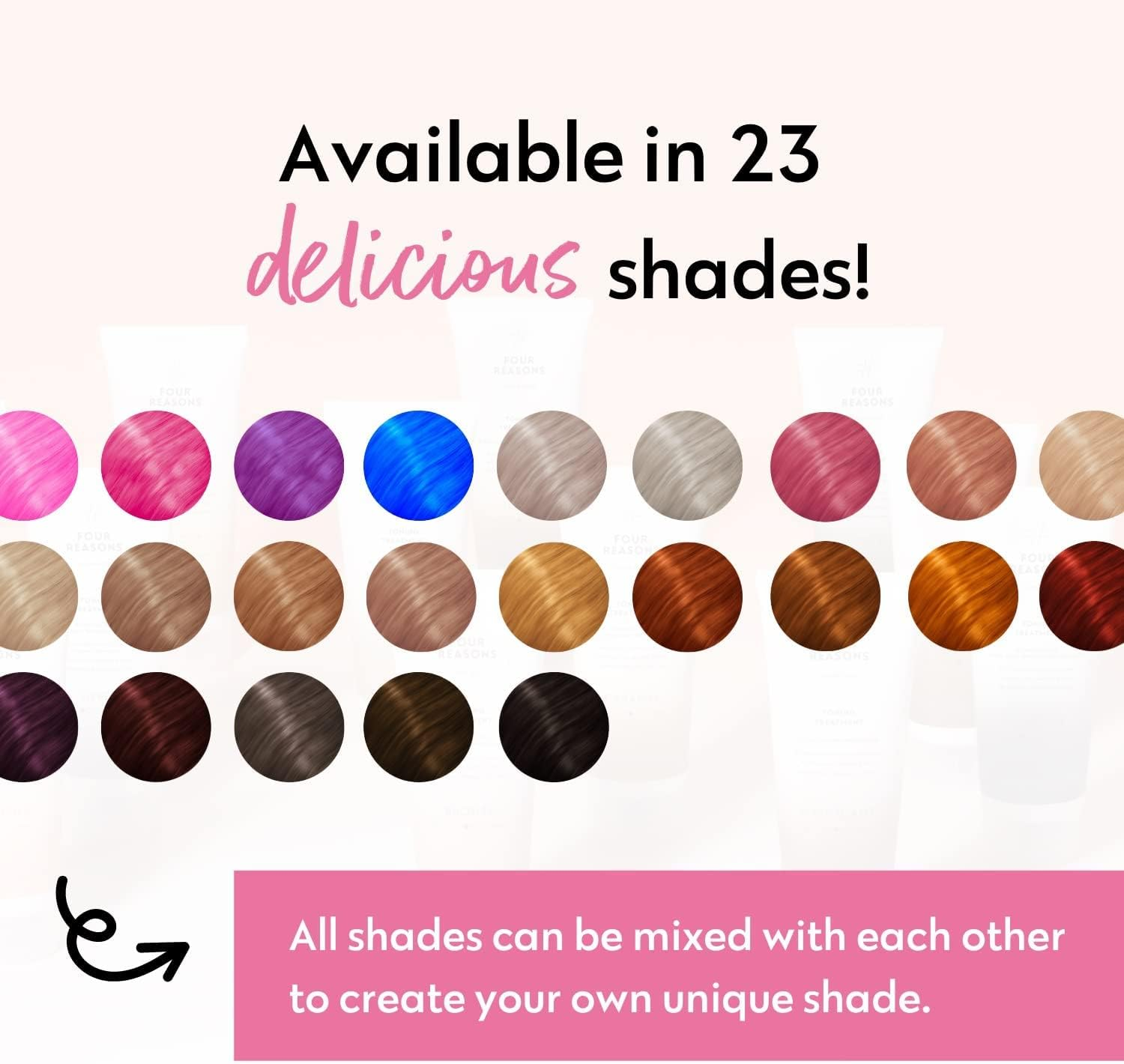 FOUR REASONS Colour Mask Shampoo - Sulphate Free Tint Purple Shampoo for Blonde Hair - Colour Depositing Pearl Blonde Shampoo, Vegan, 8.5 Oz (Pearl Blonde) - Bronze image number 5