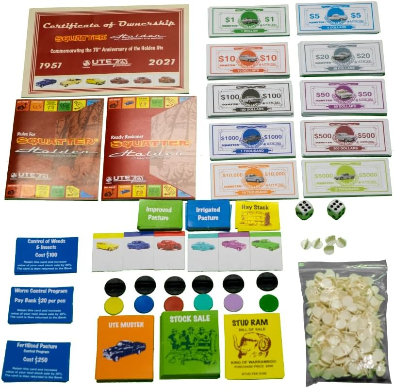 Squatter Holden 70Th Anniversary Edition Board Game for 2-6 Players, Ages 10 to Adult - Motorsport Board Game, Board Game, Family Game, Collector'S Item, Gift image number 1