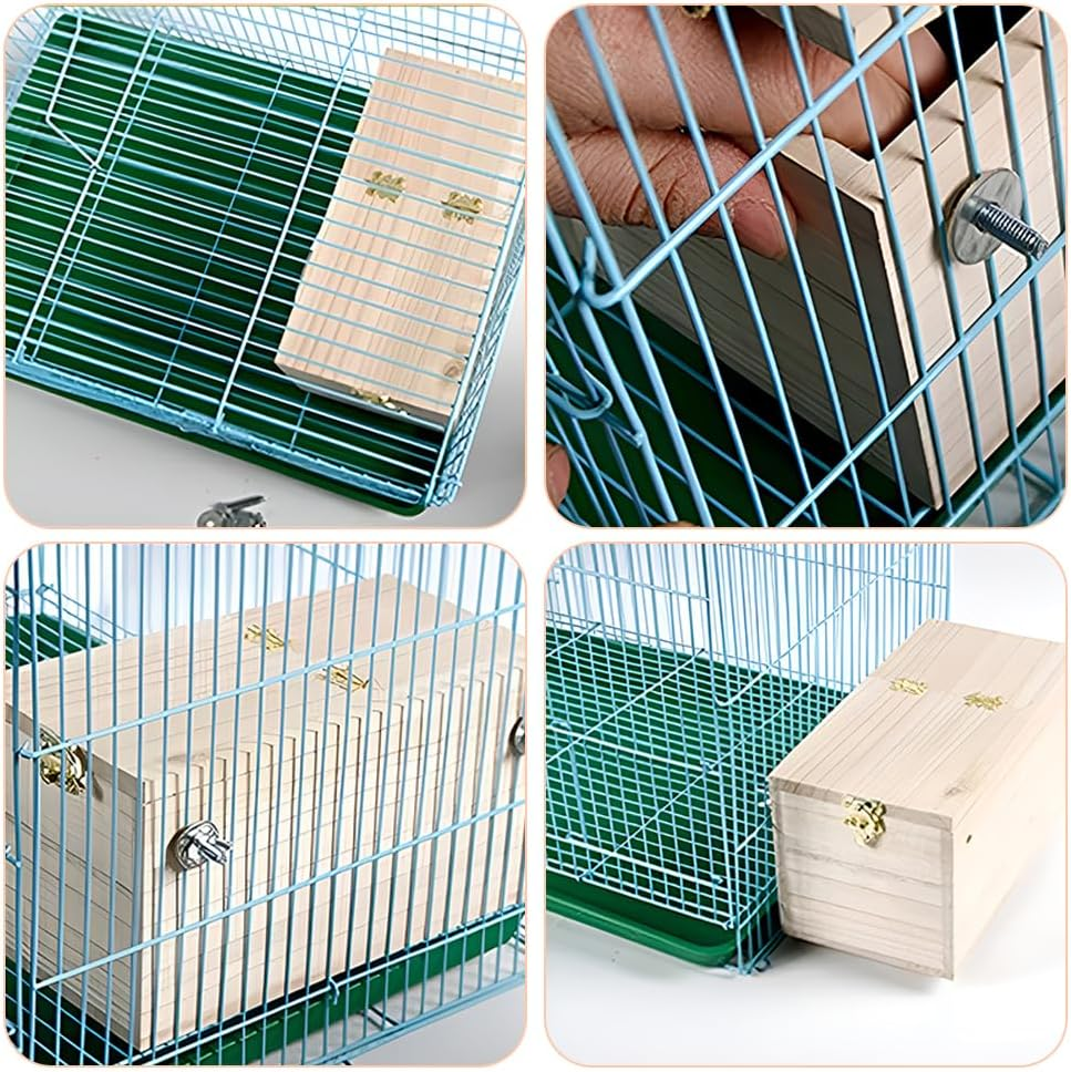 Wooden Parakeet Nesting Box, Bird Breeding Box, Birdhouse, Bird Cage for Finches, Cockatiels, Budgies, Conures, and Other Parrots (24.5 * 13 * 13 Cm)