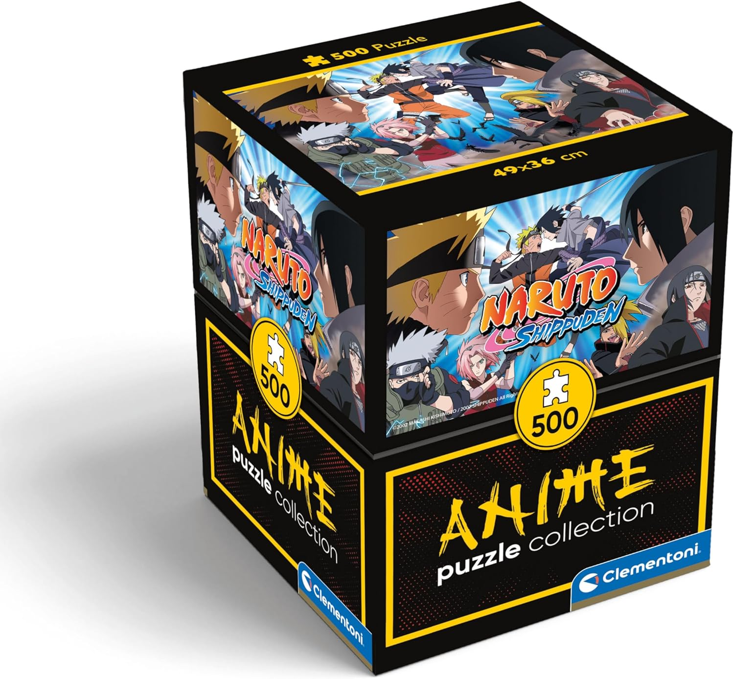 Clementoni 35517 Naruto Shippuden Cube Shippuden 500-Piece Horizontal Puzzle Fun for Adults Manga Anime Made in Italy Multicoloured image number 4