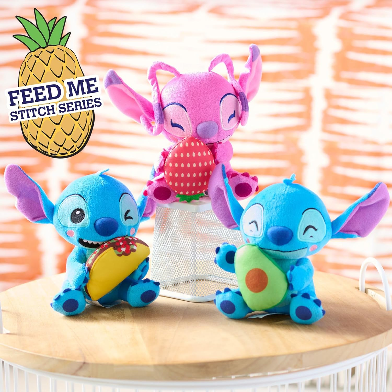 Disney Stitch Small 7-Inch Plush Stuffed Animal, Stitch with Taco, Kids Toys for Ages 2 up by Just Play image number 1