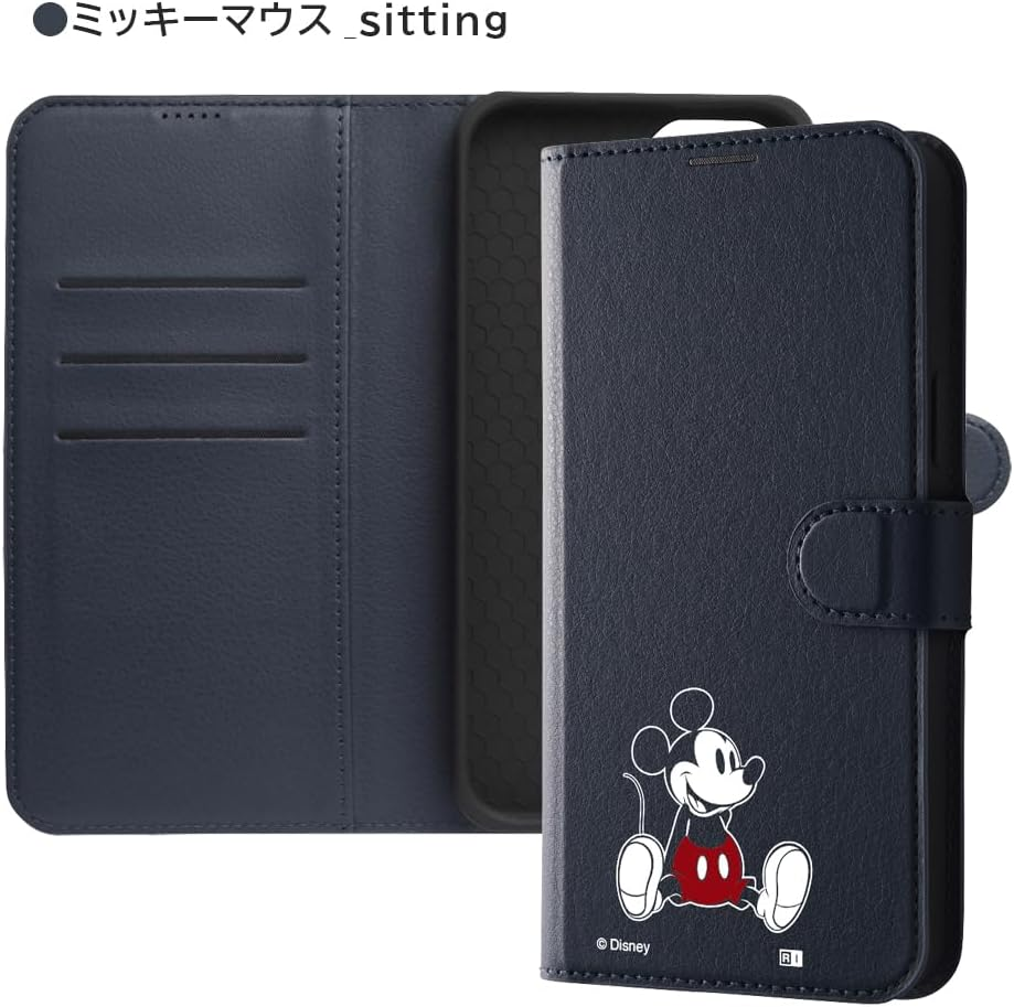 Inglem Iphone 15 plus Case, Disney Notebook-Type Leather Case, Simple, Magnet, Mickey Mouse_Sitting image number 4