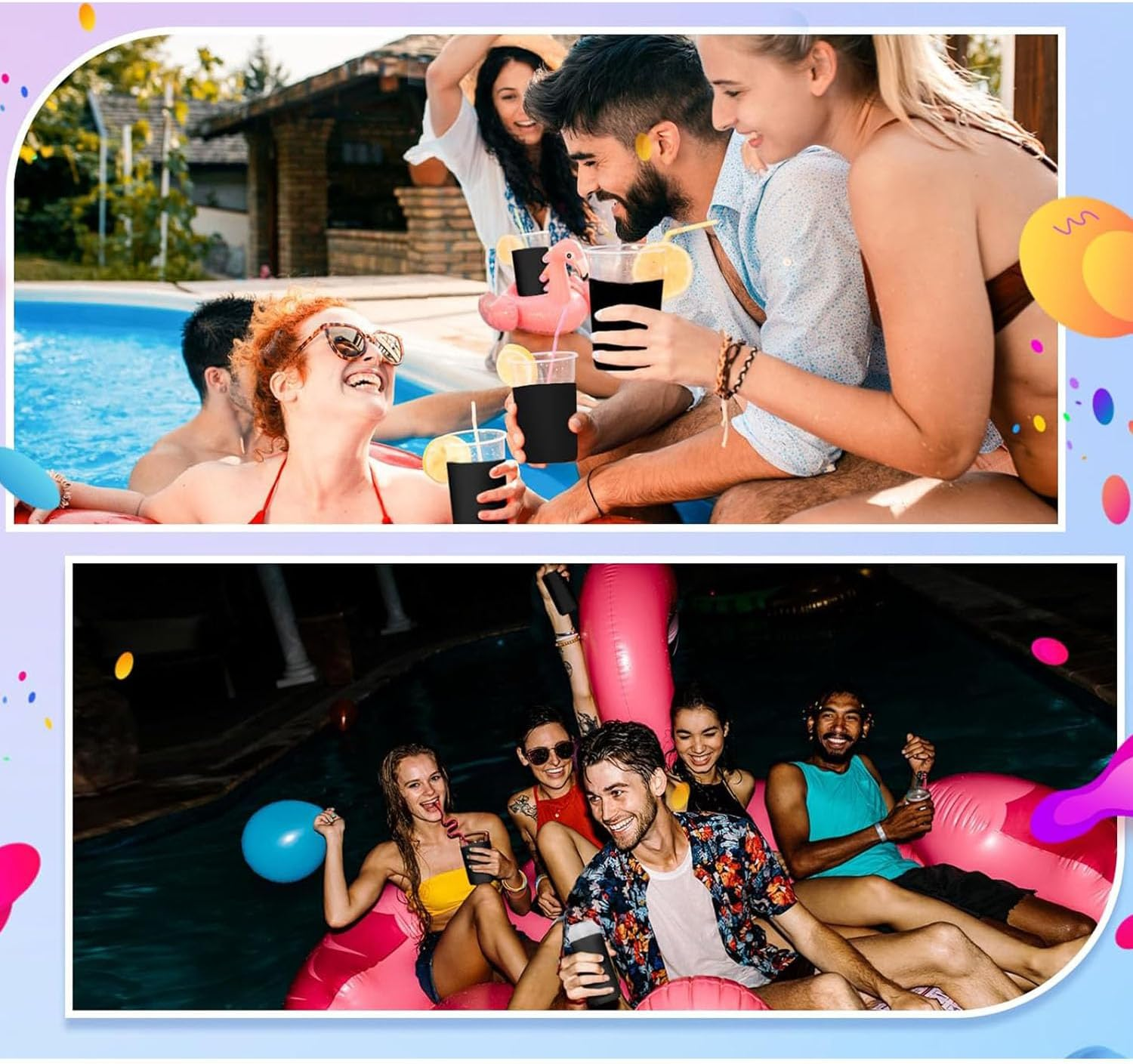 Paifeancodill Blank Beer Can Coolers Sleeves, 50 Pcs Soft Insulated Beer Can Cooler Sleeves, Foldable Blank Can Stubby Cooler Holder Sleeve Sublimation Heat Transfer, Reusable Black Bulk Can Sleeve image number 1