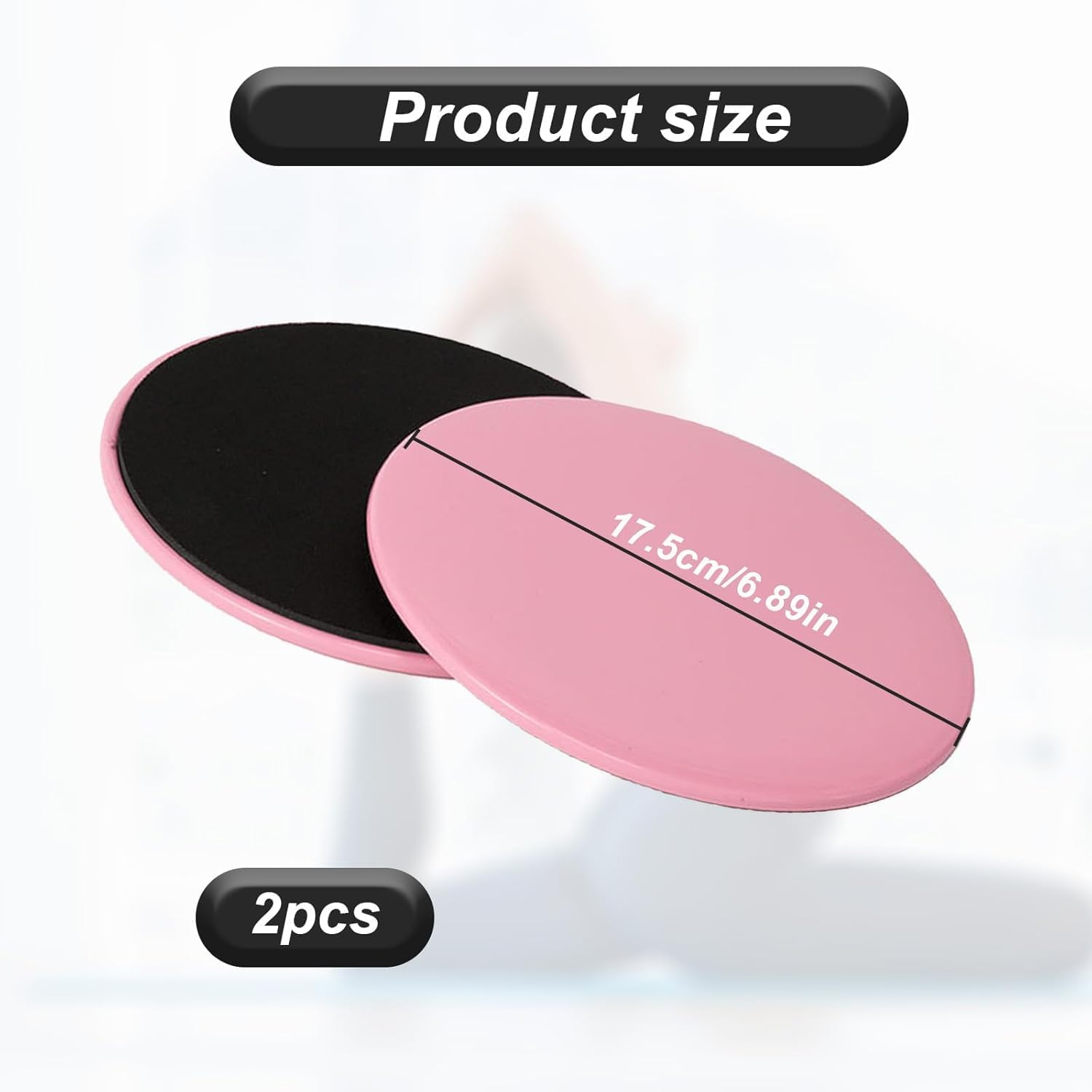 Exercise Core Sliders, WADY 2 Pack Sliders for Working Out Yoga Pilates Gliding Disc with Dual Sided Exercise Gliding Discs Use on Carpet or Hardwood Floors, Light and Portable image number 6