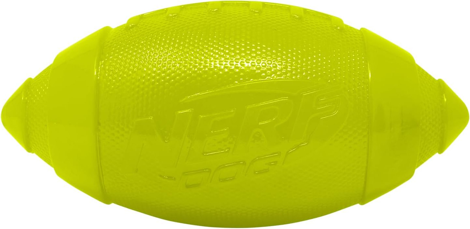 Nerf Dog 7In TPR Glow Classic Squeak Football Dog Toy -Green image number 4