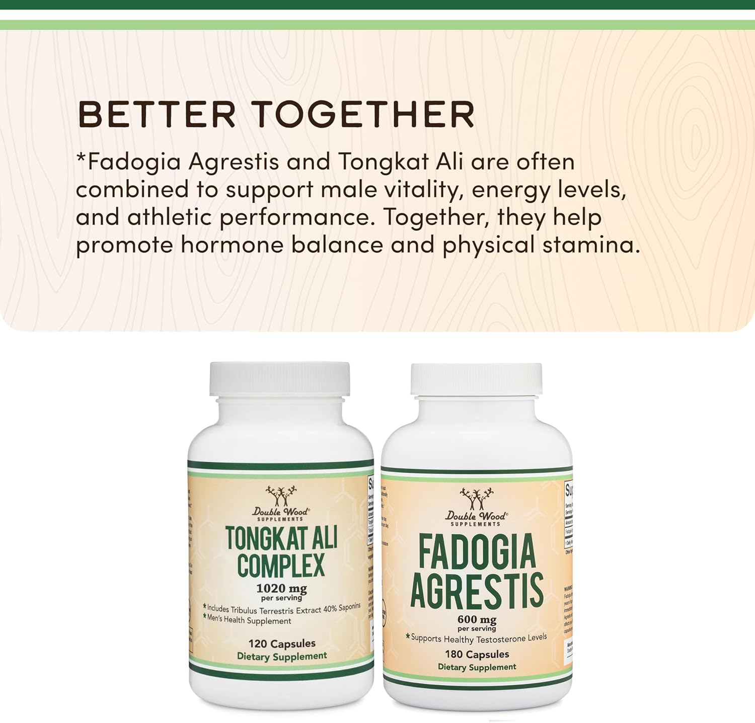 Fadogia Agrestis 600Mg per Serving (180 Capsules) Powerful Extract to Support Athletic Performance (Third Party Tested, Non-Gmo, Vegan, Gluten Free) by Double Wood