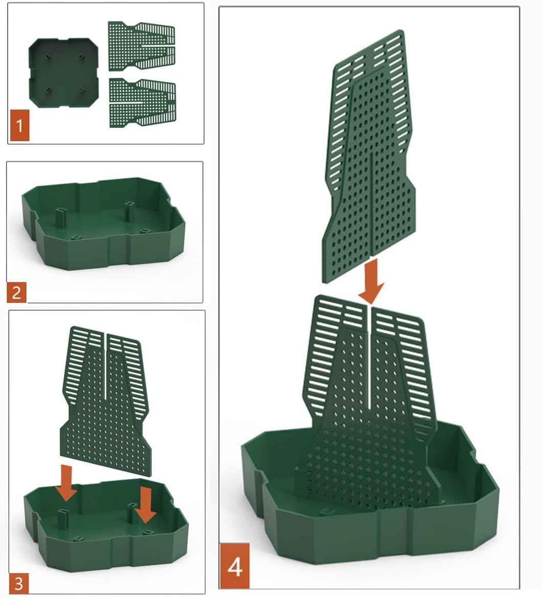 AIMALL Reptile Feeding Basin, Anti-Escape Design, Horned Frog and Dubia Cricket Compatible, Available in Two Sizes and Colours - Brown-S image number 3