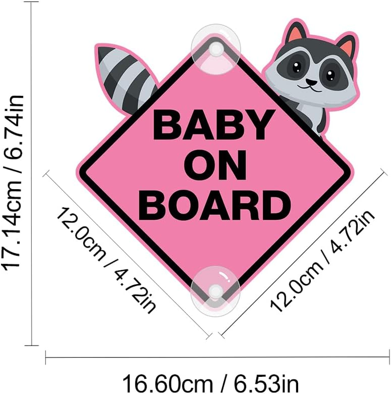 Vesvory 2Pcs Cute Bear Baby on Board Sticker for Cars,Vinyl Decals Funny Kids on Board Sign Baby Safety Warning Car Decal (Pink Bear) image number 5