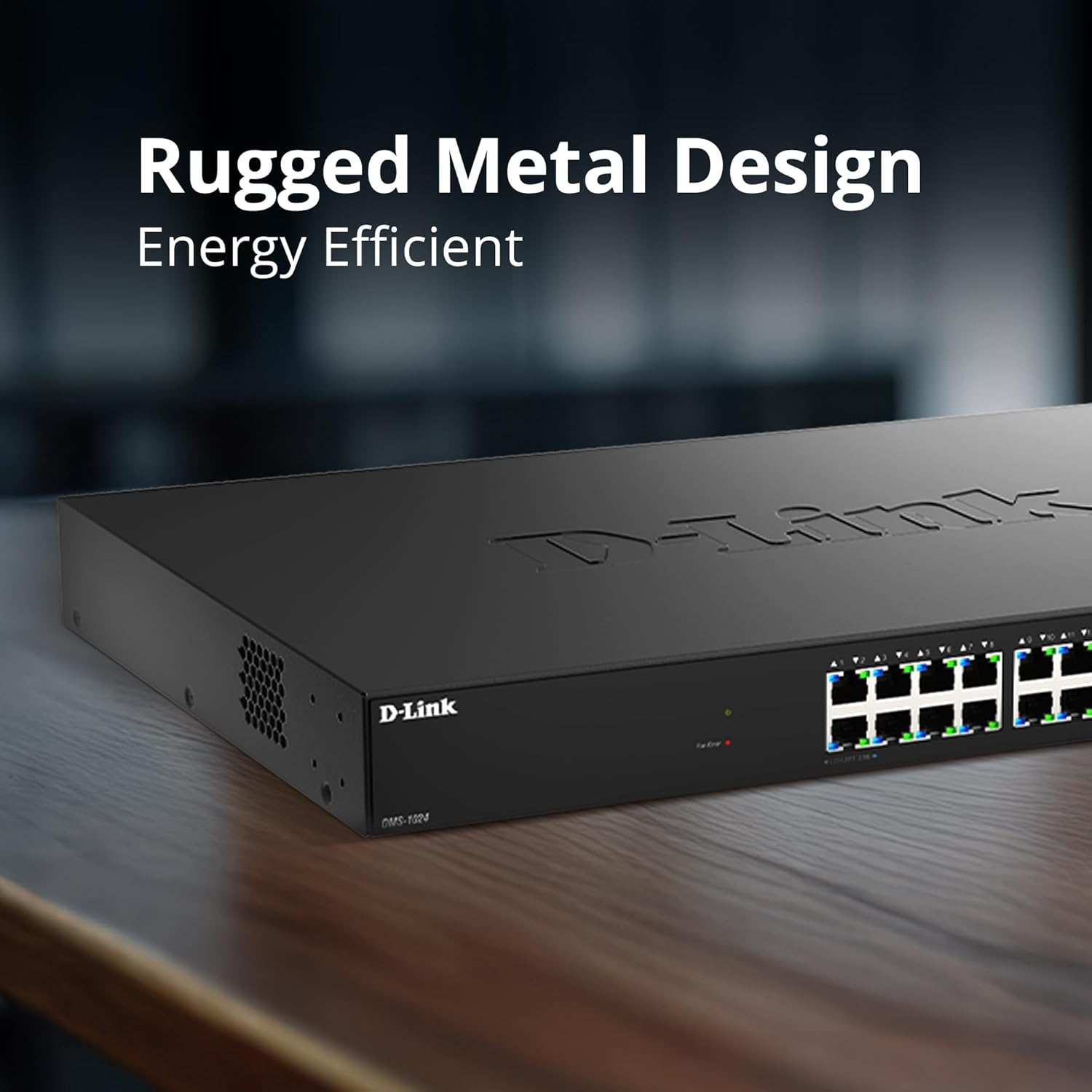 D-Link DMS-1024 24-Port Multi-Gigabit Ethernet Switch &ndash; 2.5Gbps per Port, 120Gbps Switching Capacity &ndash; Plug & Play, Fanless, IGMP Snooping, Qos &ndash; Ideal for Wi-Fi 6, NAS, Gaming image number 5