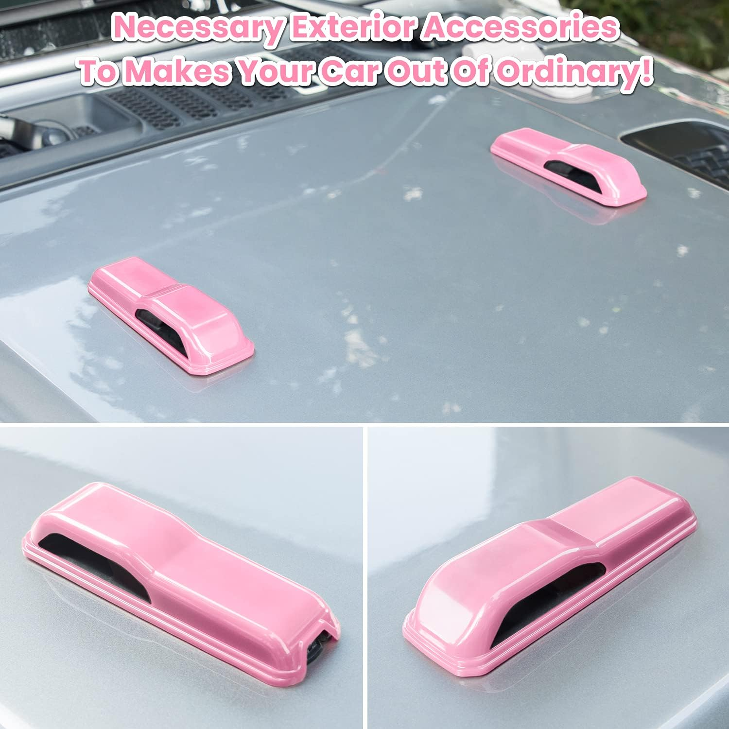 Engine Hood Hinge Cover Trim Exterior Accessories Decoration for 2018-2025 Jeep Wrangler JL JLU Sports Sahara Freedom Rubicon Unlimited Gladiator JT 2-Door & 4-Door (Pink 2PCS) image number 6