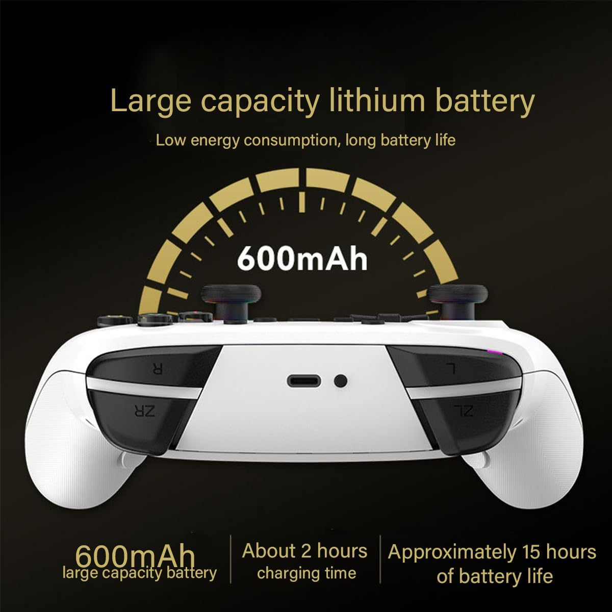 Ariv Hommey Wireless Controller for Switch, Controller Remote Gamepad Compatible with Switch/Pc/Ios/Android, with 6-Axis Gyro, Dual Motors, Wake-Up and Turbo Function White image number 1