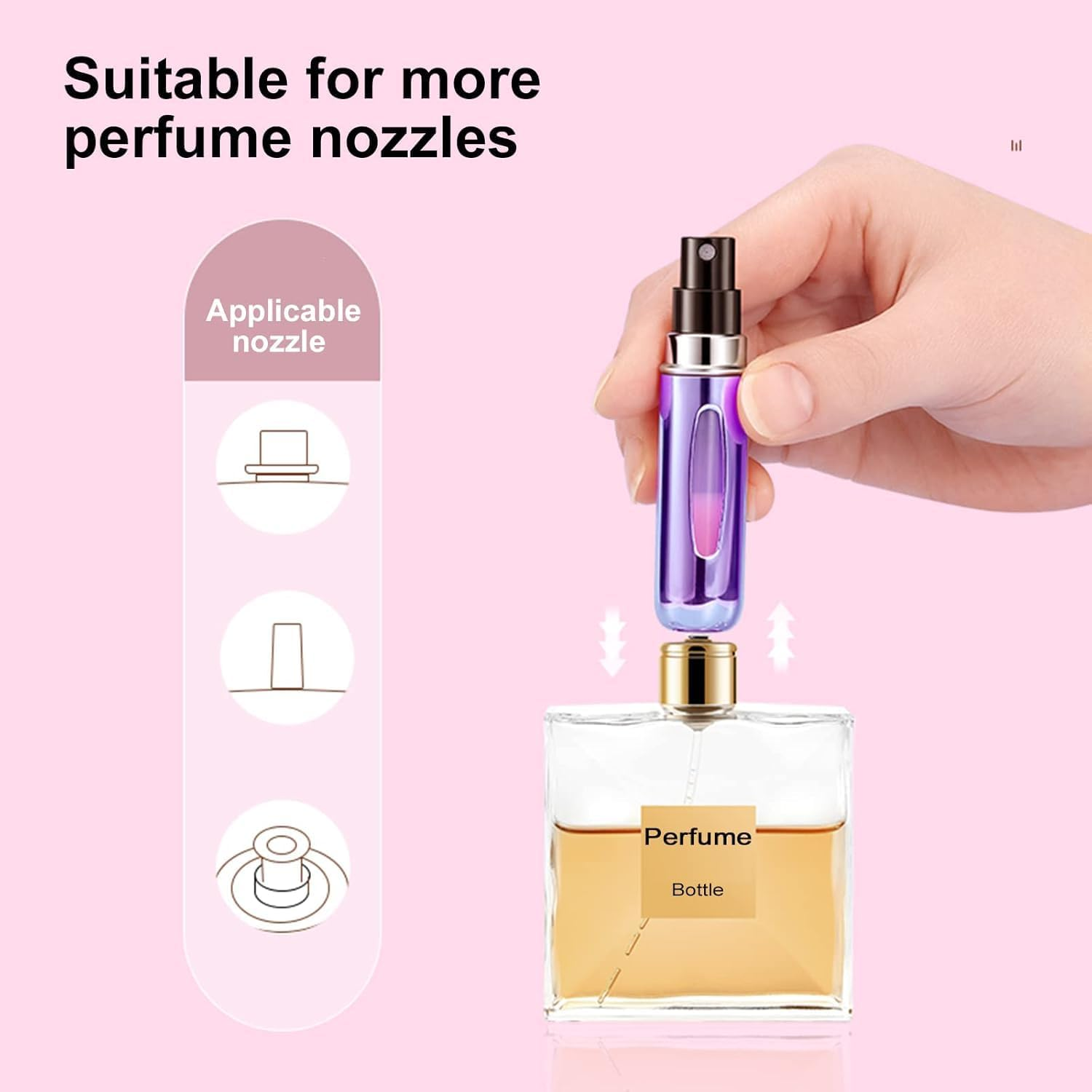 Travel Perfume Bottle Refillable 5Ml, 4 Pack Mini Atomizer - Pocket Size - Perfume Travel Refillable for Small Purse, Refillable Mini Spray Bottle, Suitable for Women, Men, Even Pets image number 6