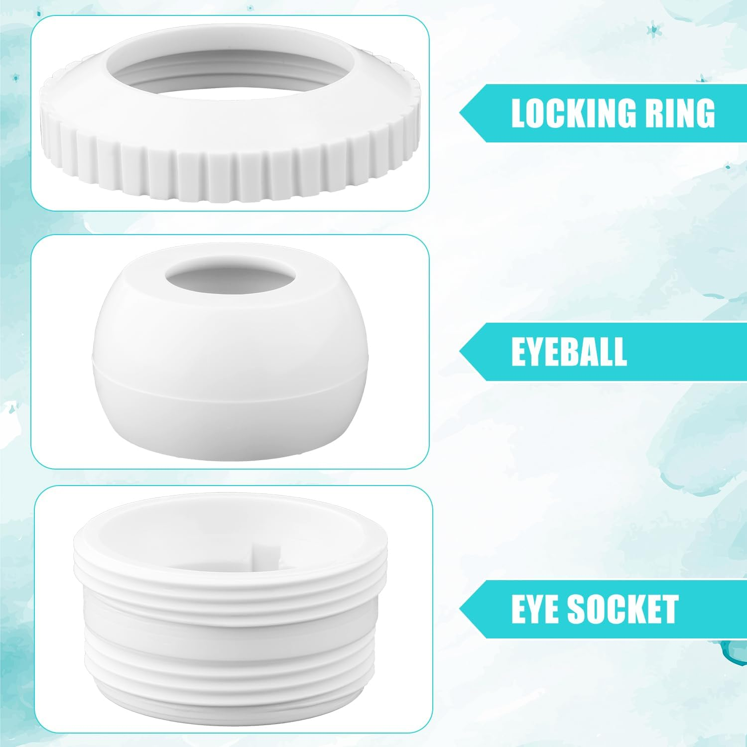 PEUTIER 2Pcs Pool Jet Nozzles, Swimming Pool Return Jet Directional Flow Eyeball Inlet Jet Flow Inlet Fitting for Swimming Pool Water Outlet Jet Nozzle Fitting Replacement image number 5