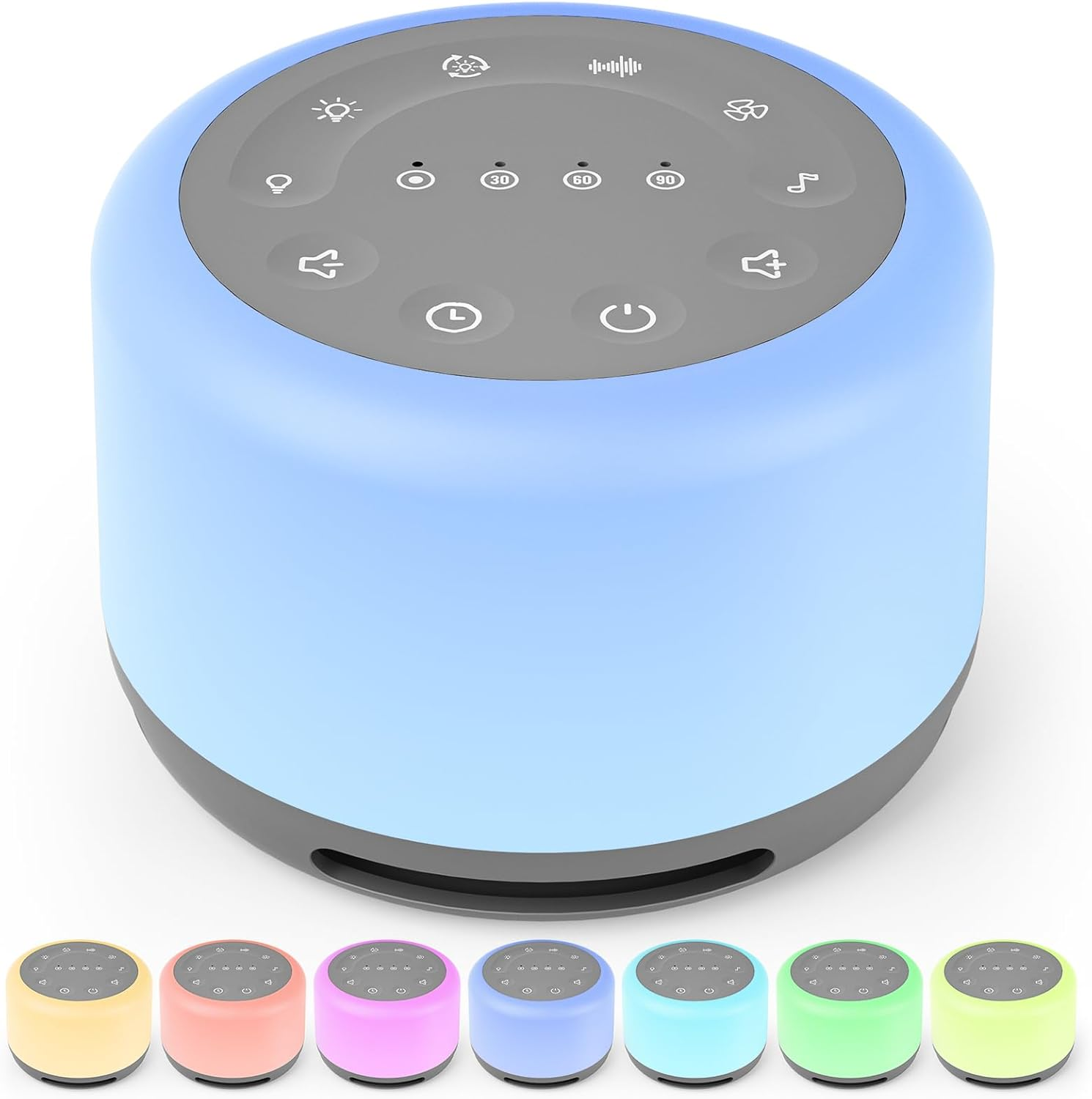 Guulan White Noise Machine Baby and Adult, Sound Machine for Sleeping/Relaxing, Portable Baby Night Light with Soothing Sounds, Bluetooth&Long Battery Life, Noise Maker Machine for Sleep/Office/Travel image number 2