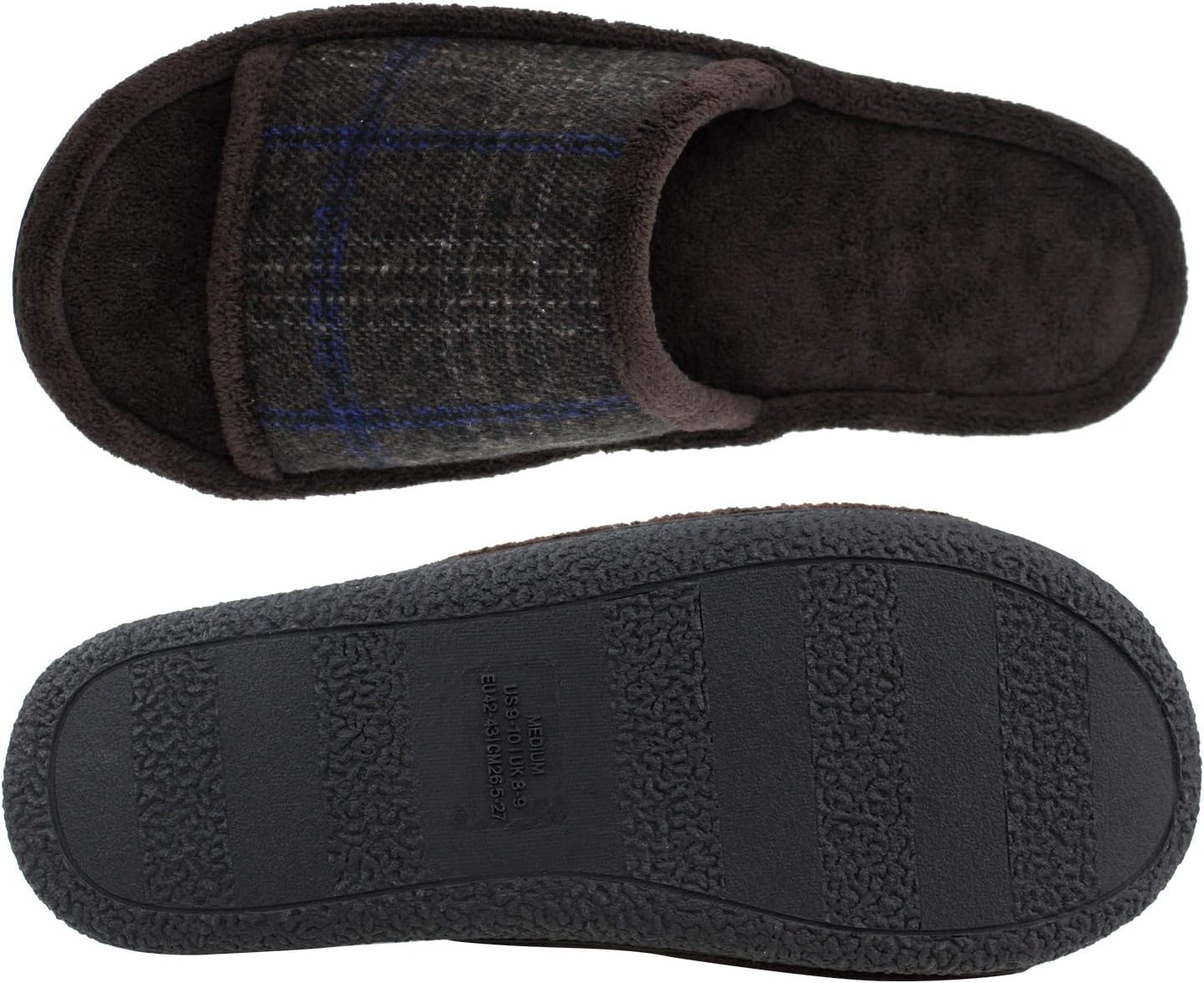 Magtoe Men'S Open-Toe Memory Foam Spa Slide Slippers Comfort Indoor Outdoor Slip-On Shoes image number 6