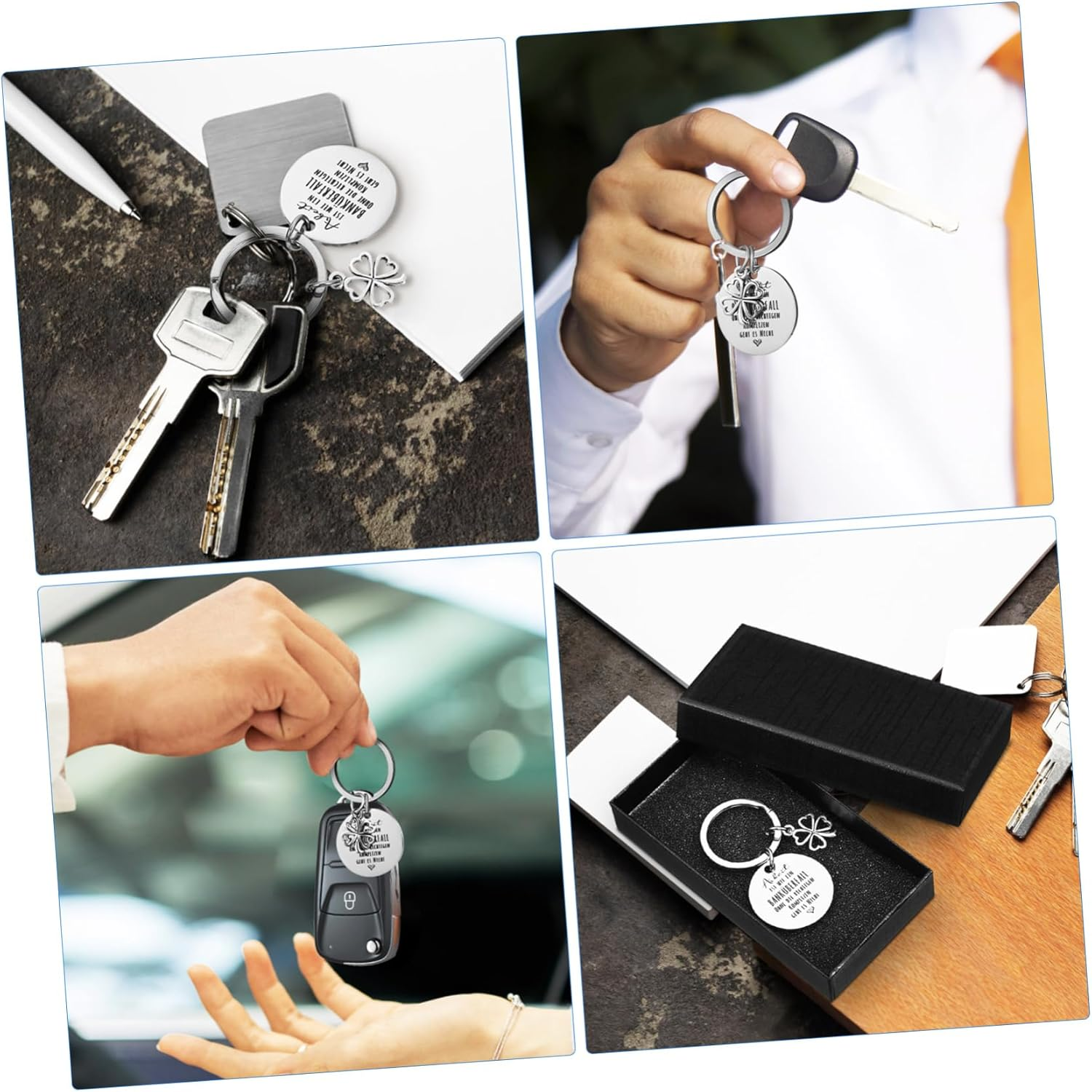 WOFASHPURET 6Pcs Keychain Rings Key Charms Keychain Pendant Boxes for Women Key Accessory Bag Pendant Backpack Aesthetic Creative image number 2