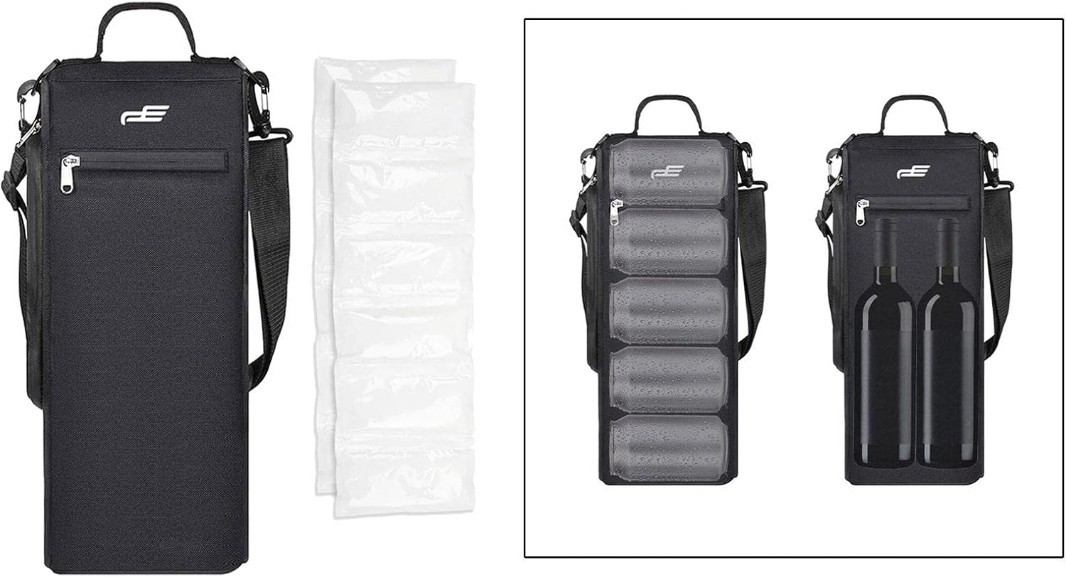 Simhoa Golf Cooler Bag Insulated Cooler with Ice 6 Pack of Cans Beer Sleeve Soft or 2 Bottles Storage Bag for Sports Accessories Men image number 3