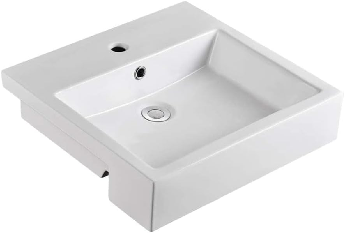 Oliveri Munich Semi-Recessed Top Basin, White