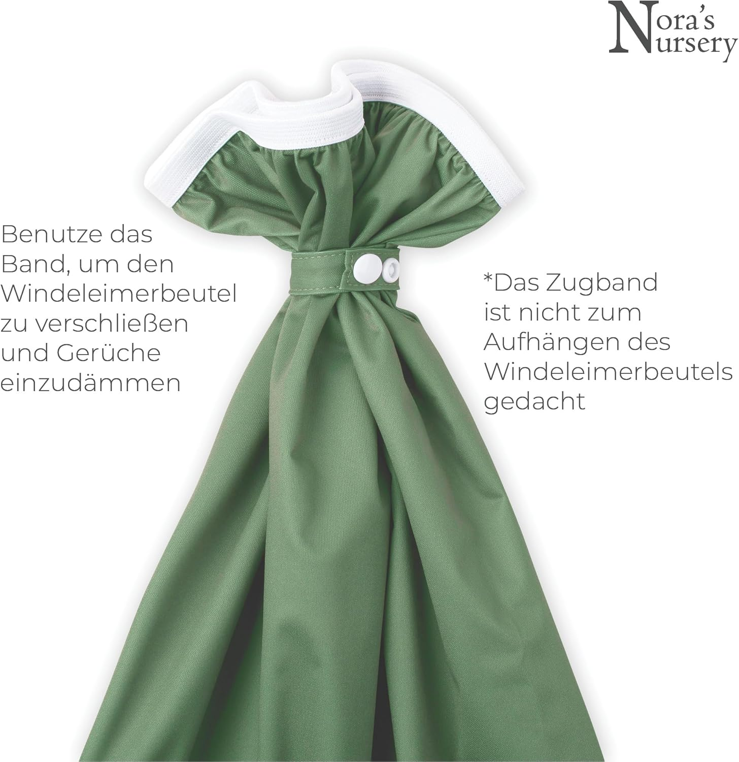 Nora'S Nursery Pail Liner for Cloth Diapers - Reusable and Washable - Fits All Standard Diaper Pails - Waterproof Pail Liner with Strap for Diaper Pails, Laundry & Kitchen Garbage Cans (Garden - 2 Pk) image number 1