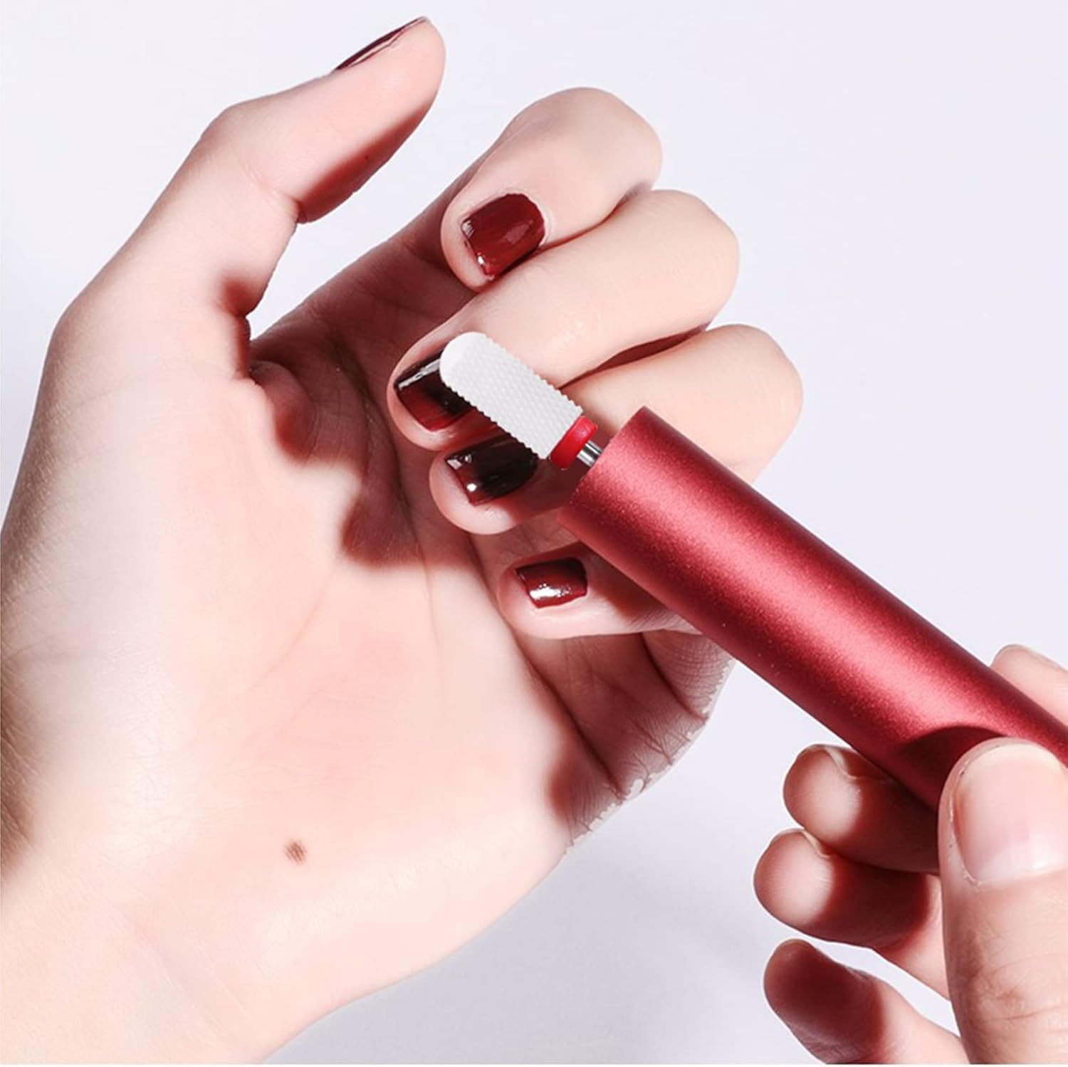 Homeet Pack of 20 Ceramic Nail Cutter Attachments Bits Diamond Professional Nail Cutter Attachments Remove Gel Acrylic Cuticle Tungsten Carbide Nail Drill for Manicure Pedicure image number 3