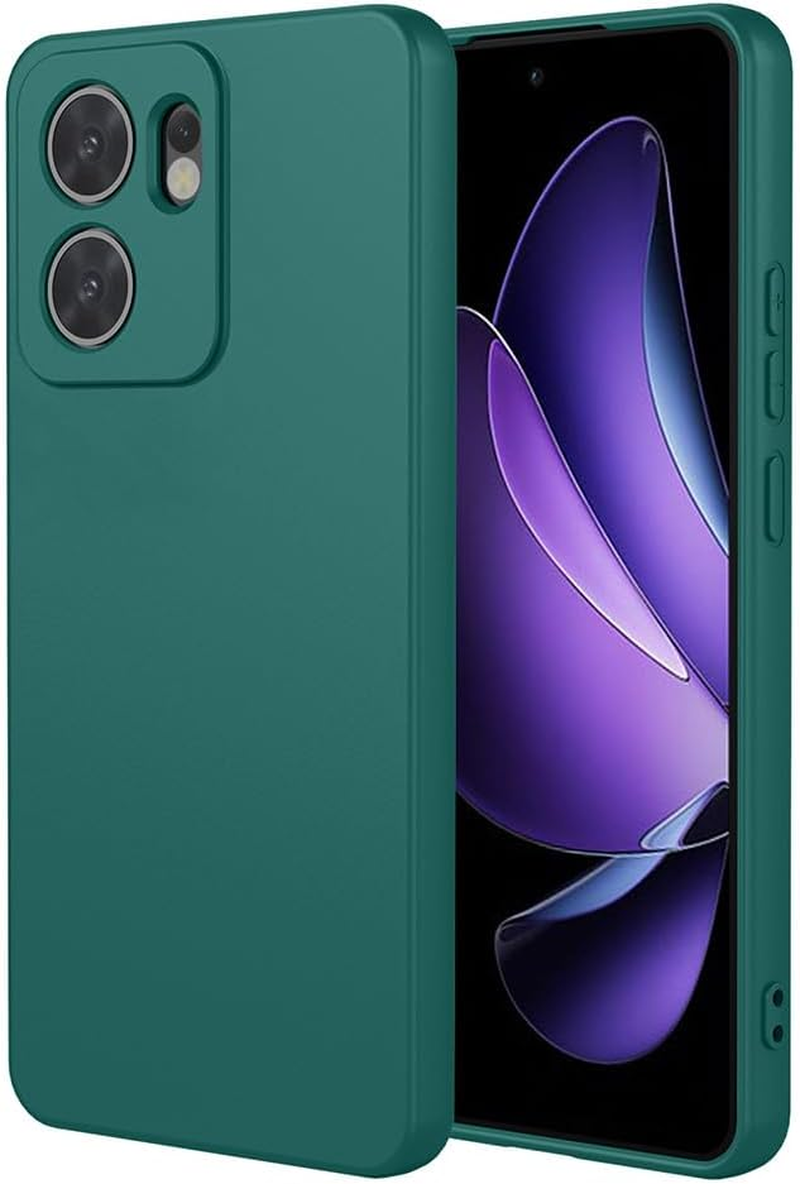 SEAHAI Case for Oppo Reno 13 FS (Oppo Reno 13F 5G/4G), Ultra Thin Soft Liquid Silicone Shockproof Mobile Phone Case with Drop Protection, Airbag Design, Stylish Matte Silky TPU Protective Case - Dark