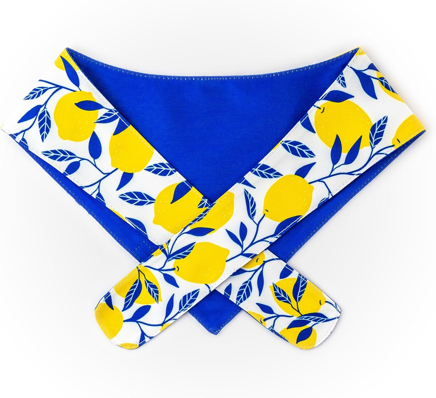Paws Boutique Premium Dog Bandana/Scarf | Design: Lemon Zest Chic | Reversible Dual Layered/Sided | Small, Medium & Large Pets | Unique Style | Accessories for Puppies & Dogs (S)